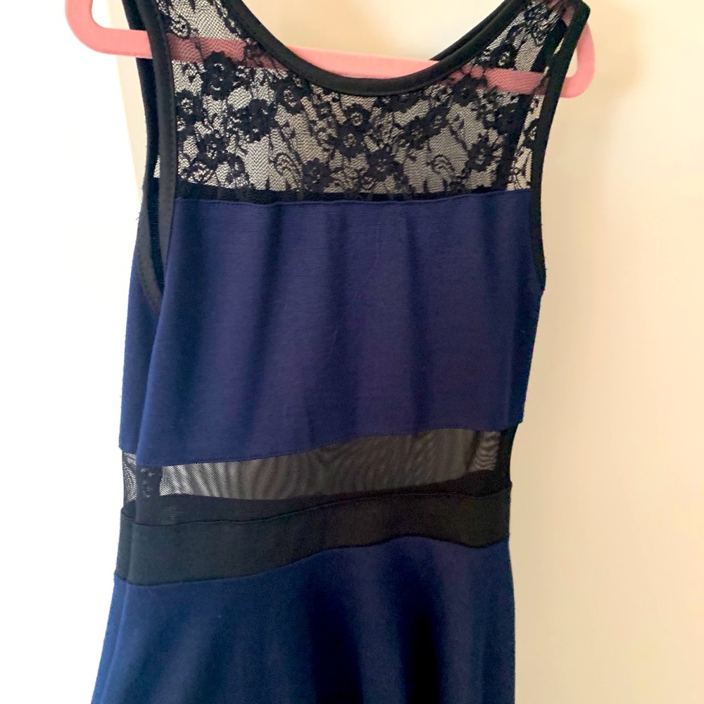 Beautiful girls Aqua navy and black dress!